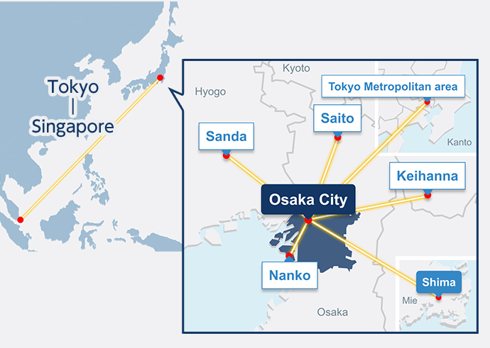 Data center interconnection supporting both domestic and international connectivity