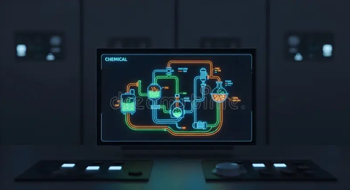 化学製造特有のプロセスのイメージ図