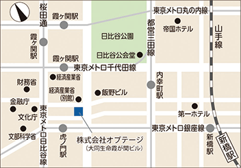 東京支社（東京オフィス）　地図