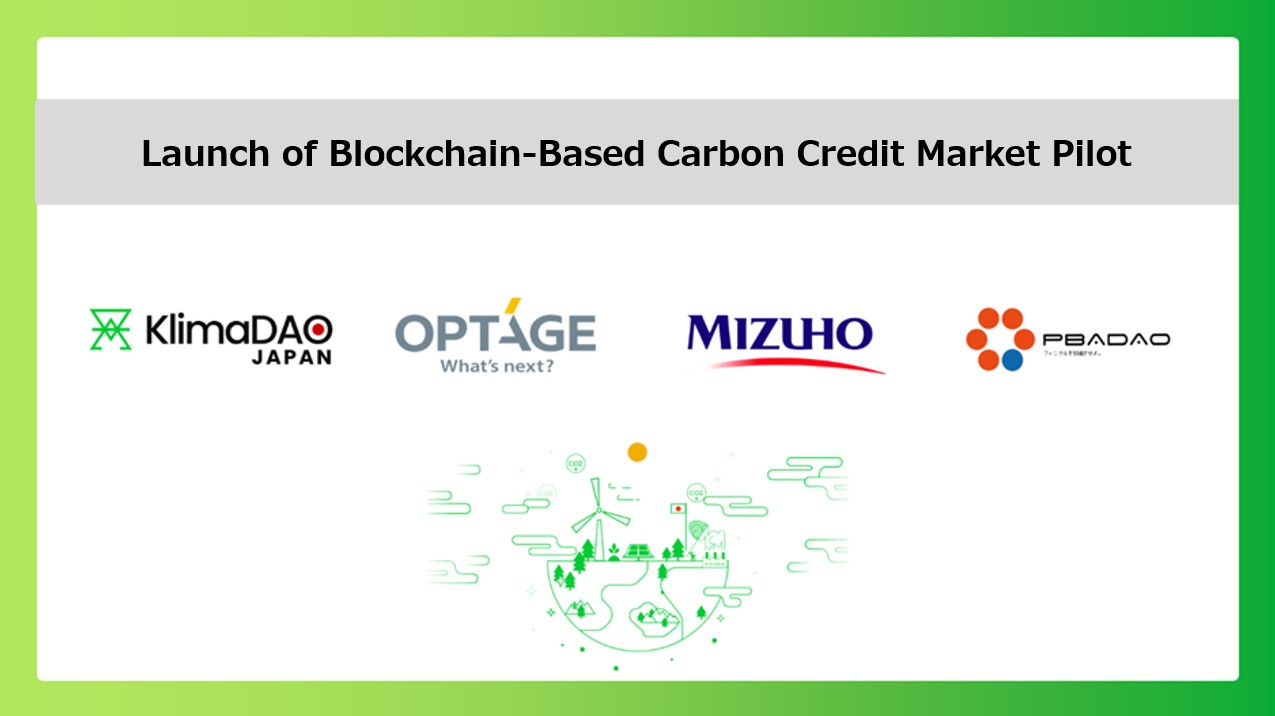 Launch of Blockchain-Based Carbon Credit Market Pilot